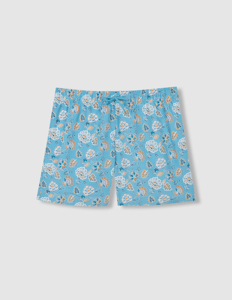 Bañador padre estampado flores azul claro