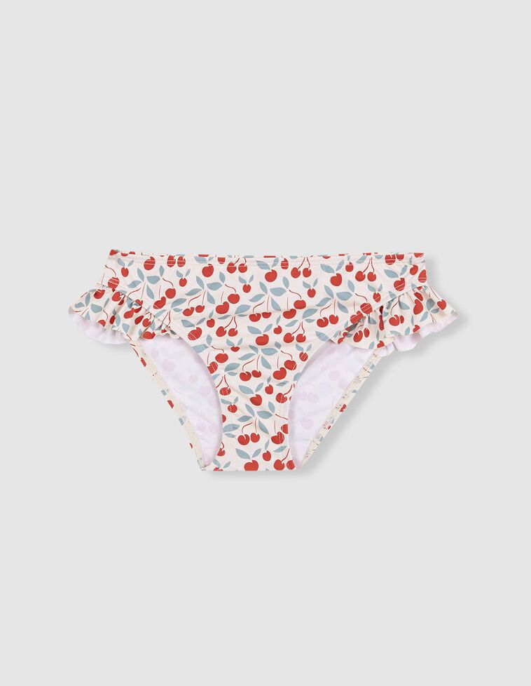 Braguita de estampado cerezas blanco