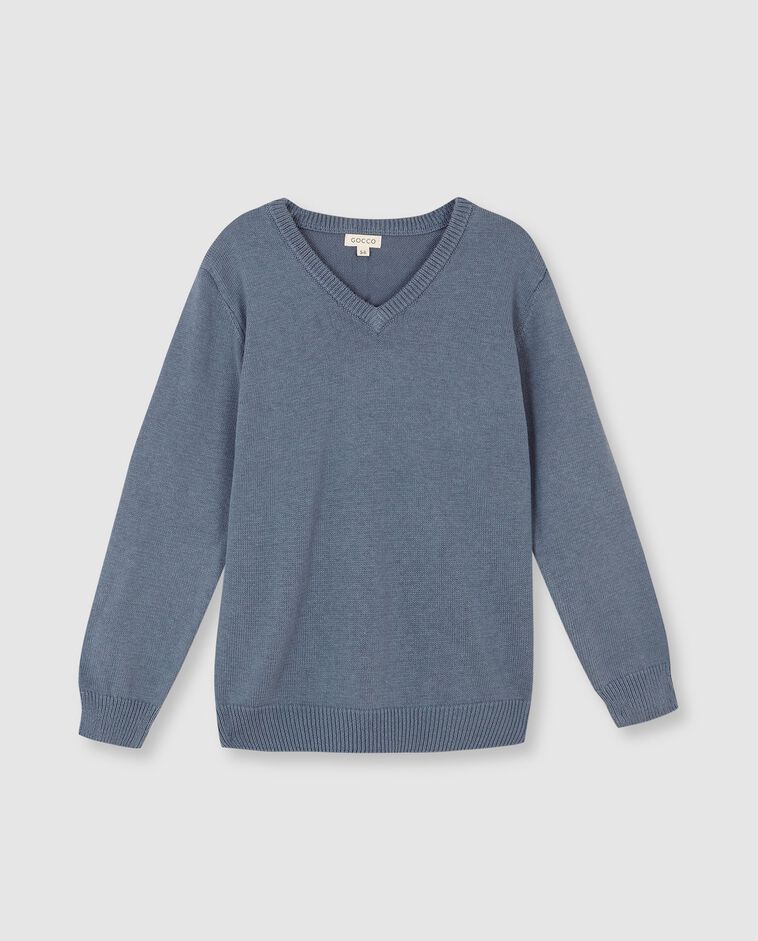 Jersey cuello pico azul