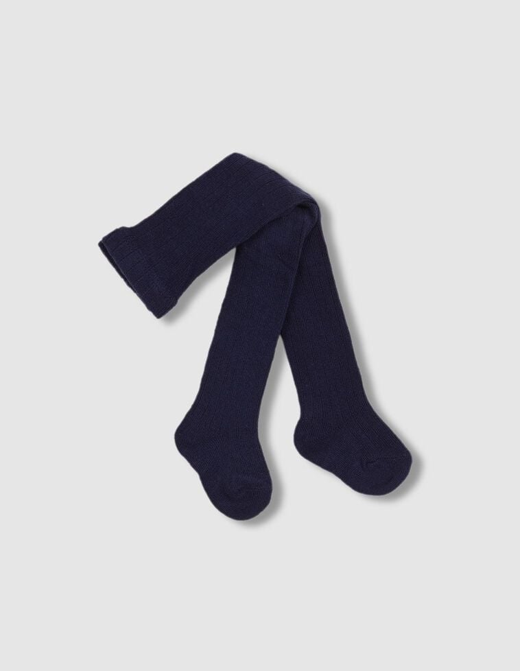 Leotardos de canalé azul