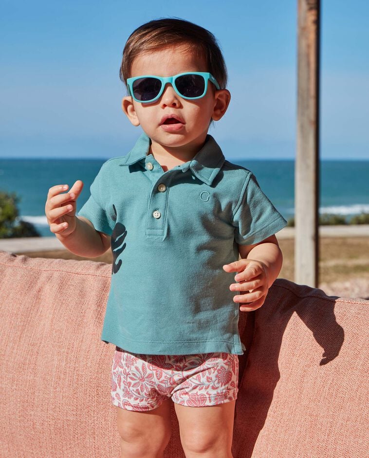 Polo b&aacute;sico de piqu&eacute; verde