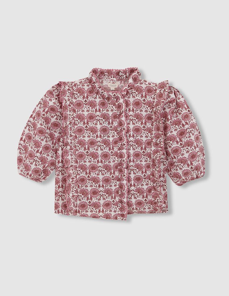 Camisa de flores rosa