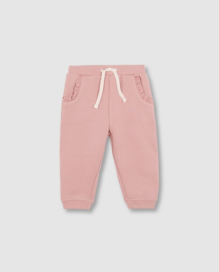 Pantal&oacute;n de ch&aacute;ndal rosa beb&eacute;