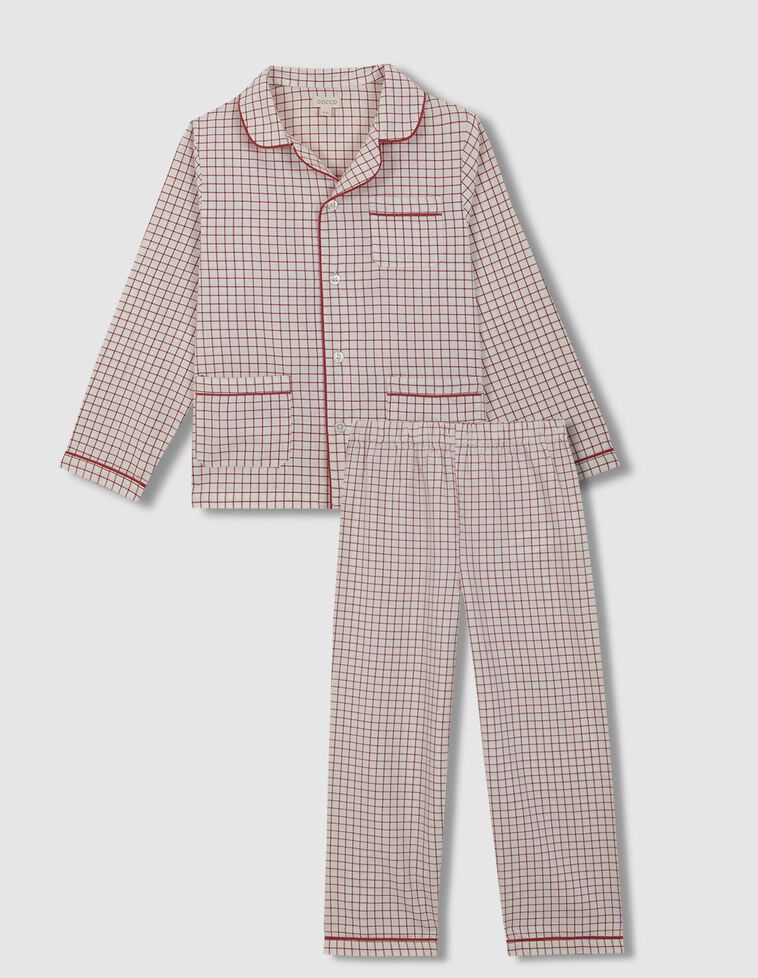 Pijama cuadros rosa