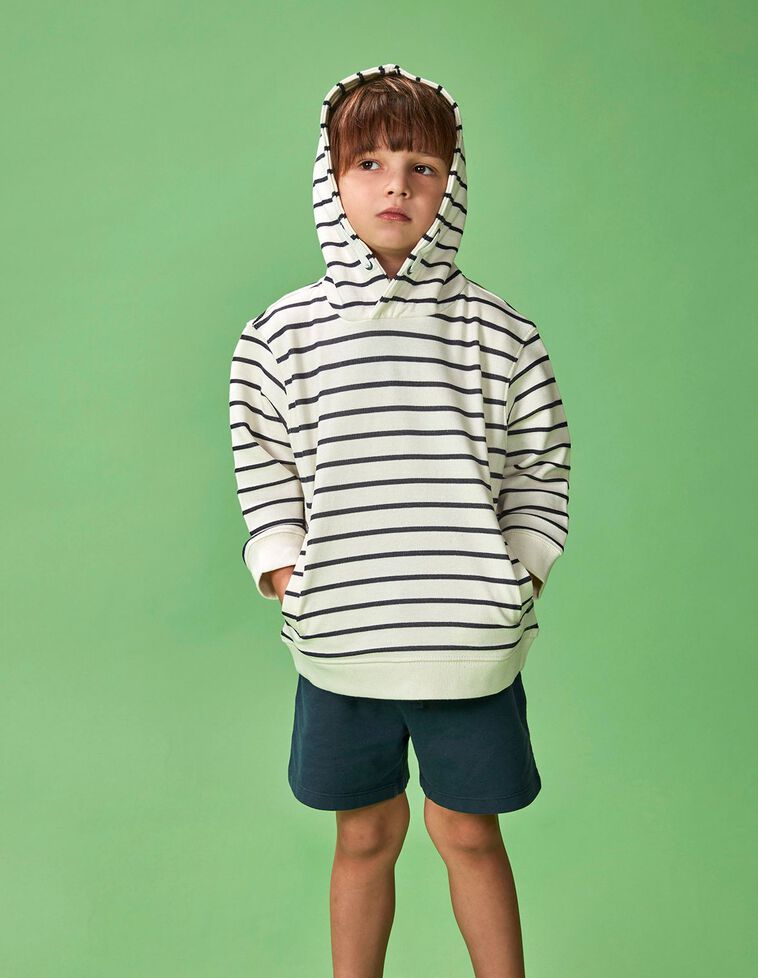Sudadera rayas cruda