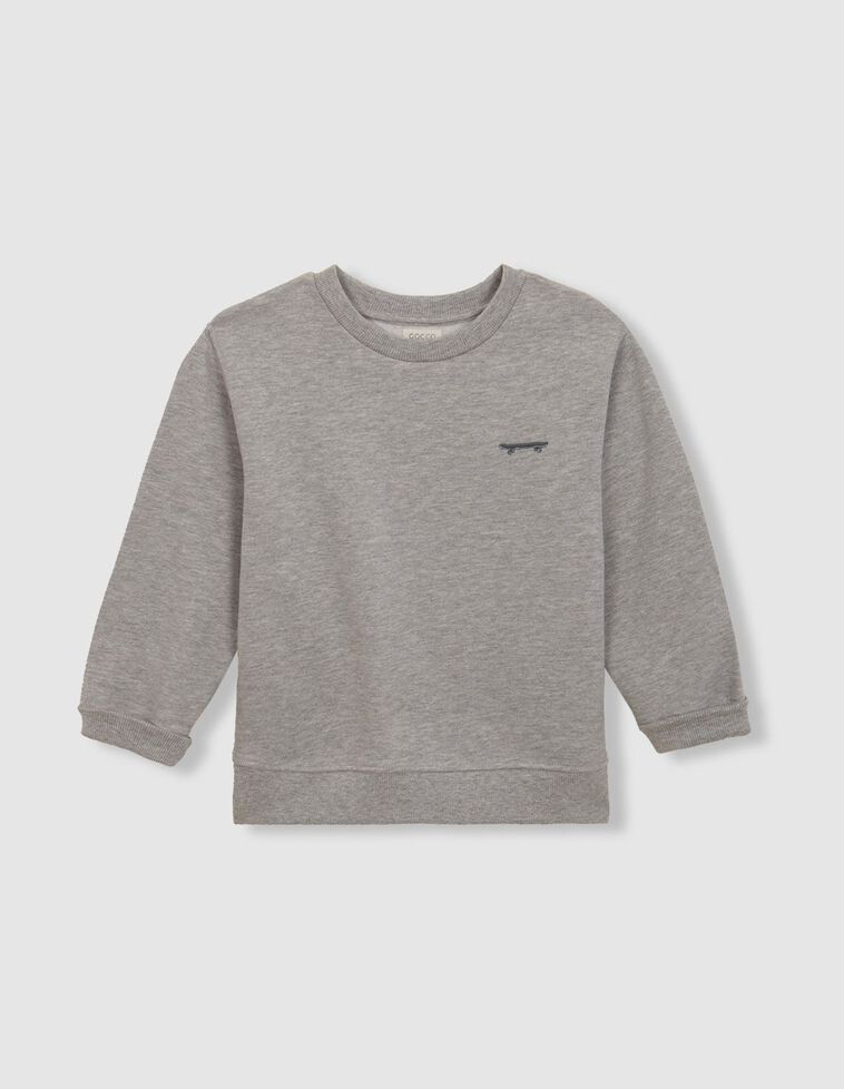 Sudadera bordado skate gris