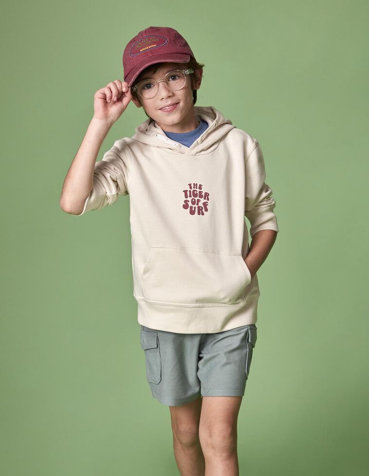 Sudadera con capucha piedra