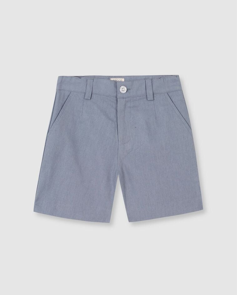 Pantal&oacute;n corto de lino azul
