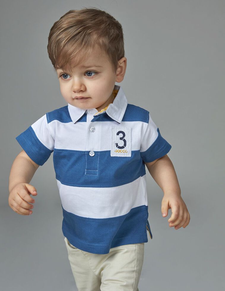 Polo parche g3 azul