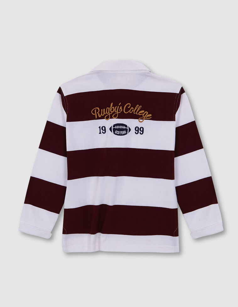Polo Rayas Rugby  Blanco Optico