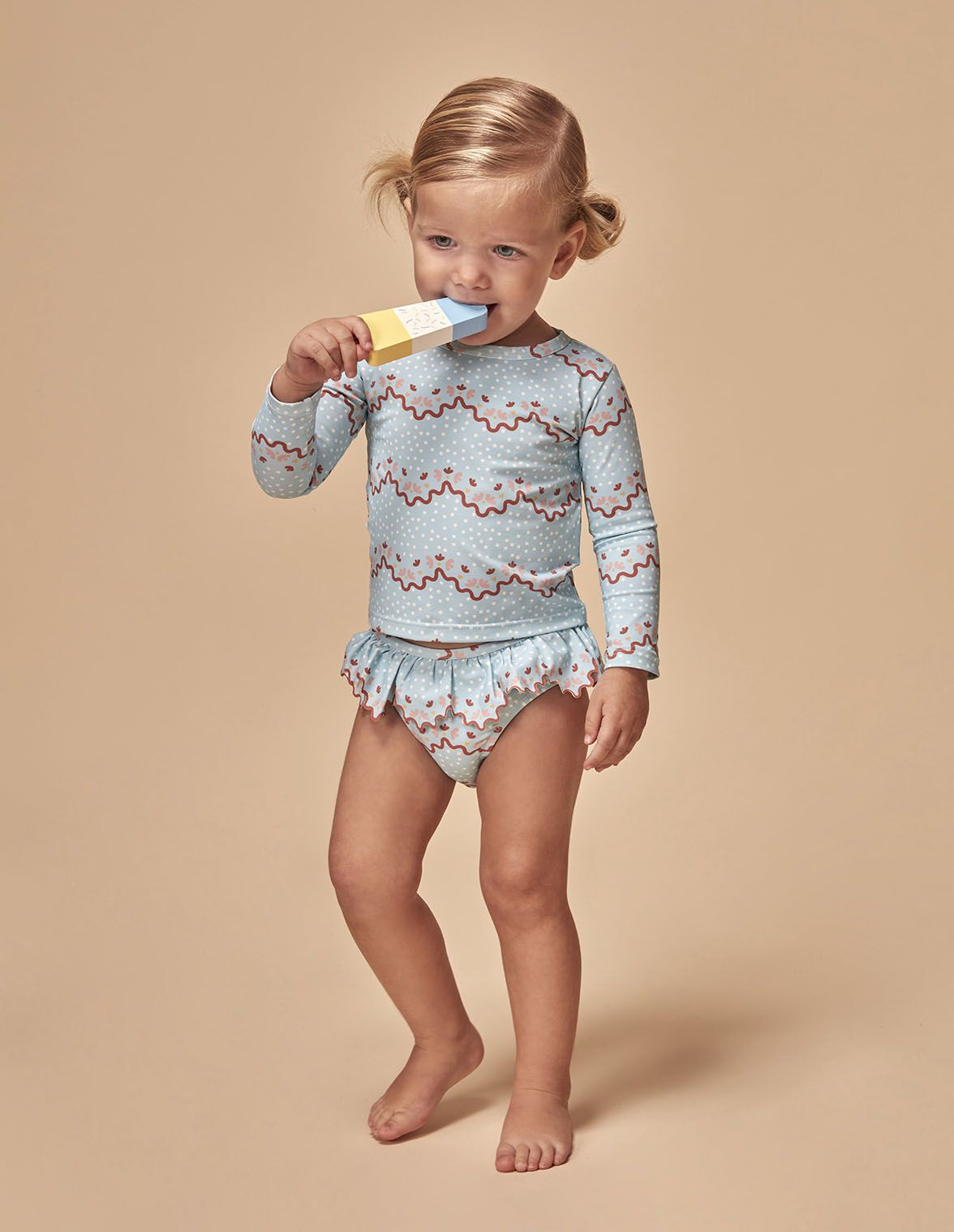 Camiseta manga larga proteccion upf 50 azul para nina bebe
