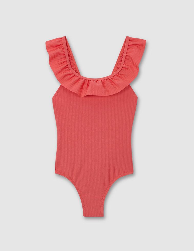 Bañador de seersuker coral