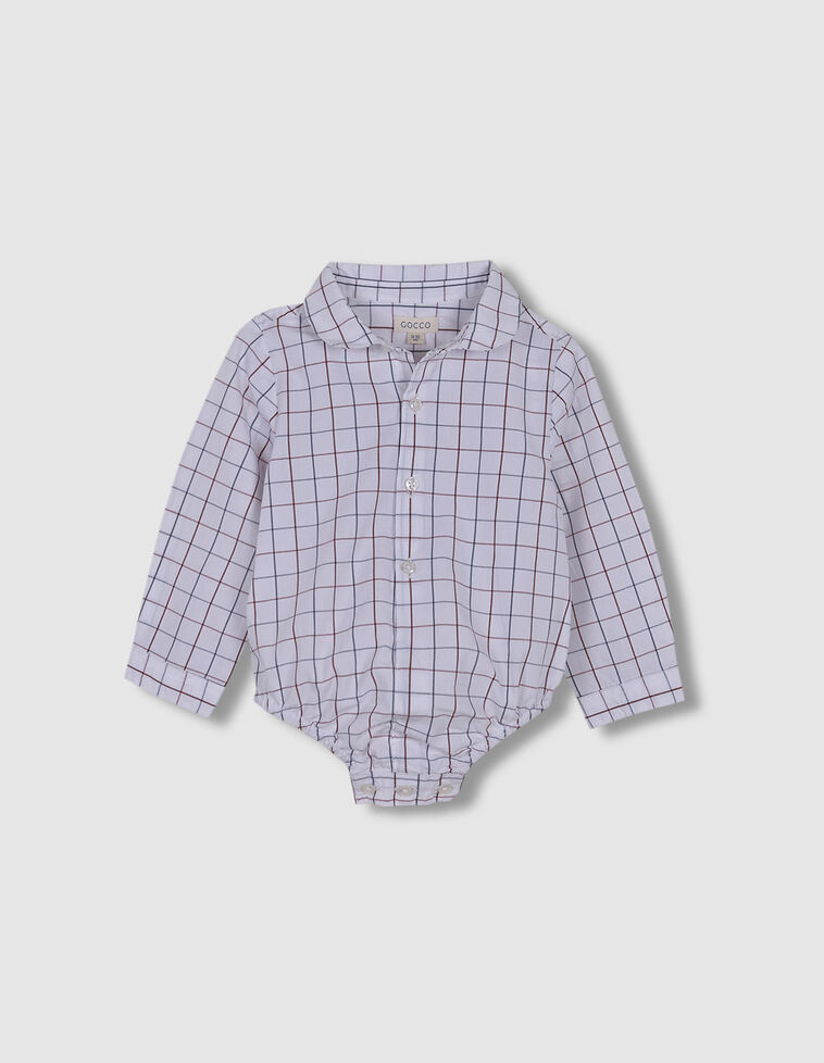 Camisa Body De Cuadros Petroleo Claro