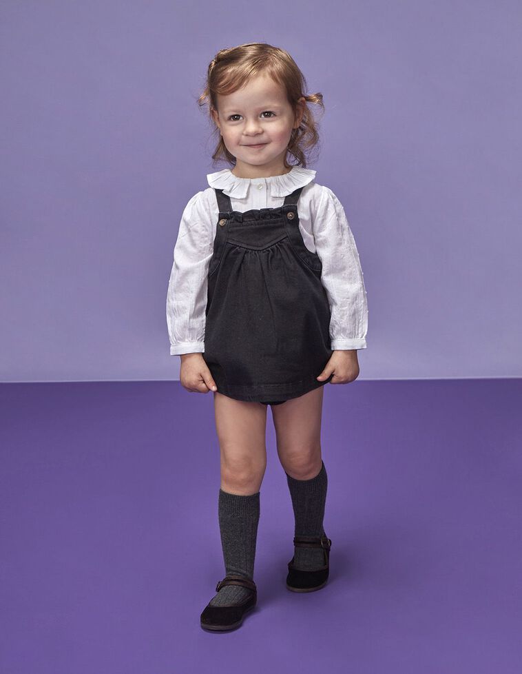 Falda Con Tirantes Negro
