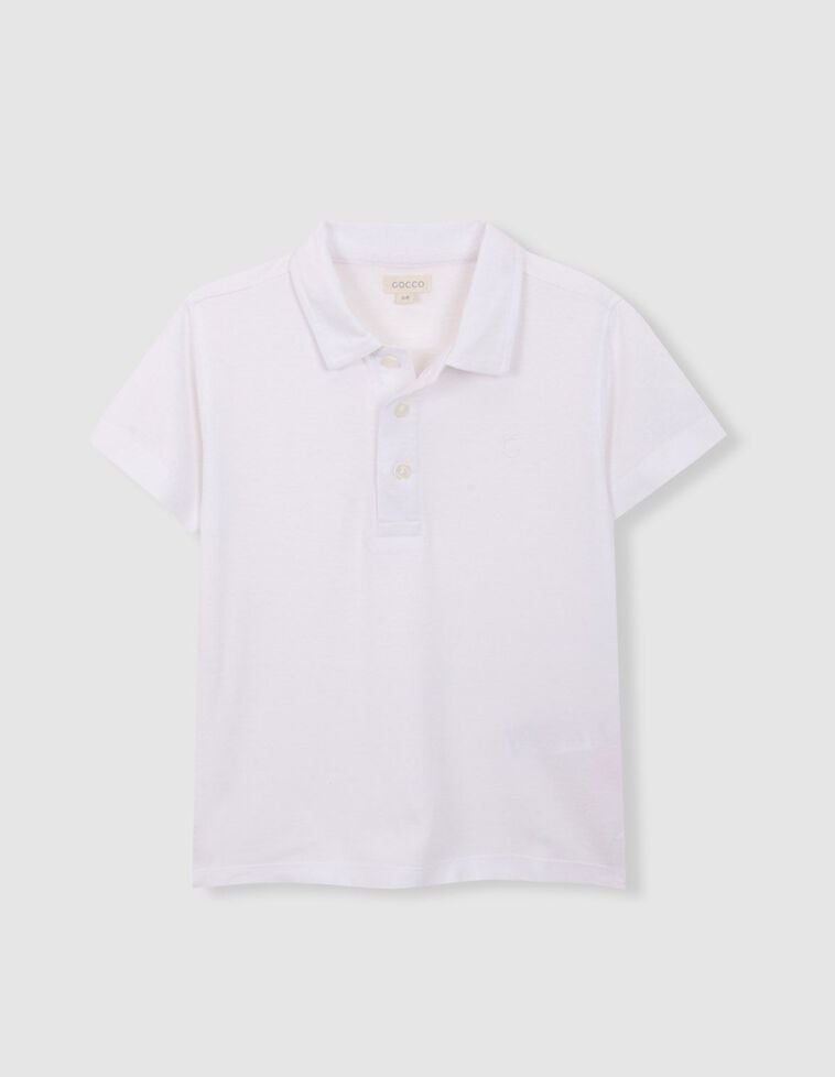 Polo piqué blanco
