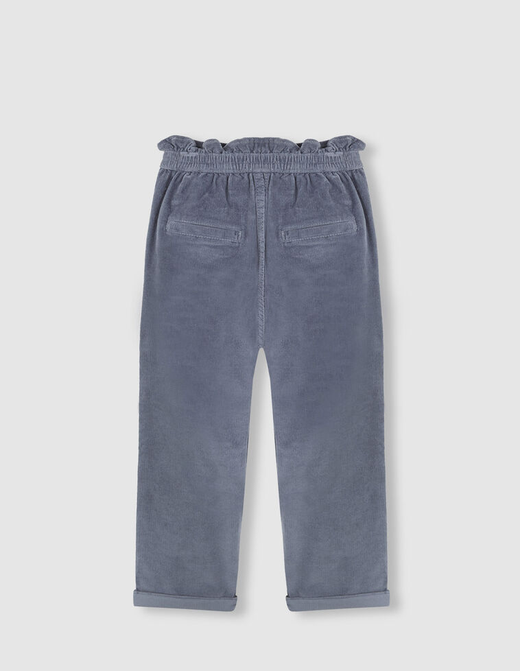 Pantalón cintura fruncida azul