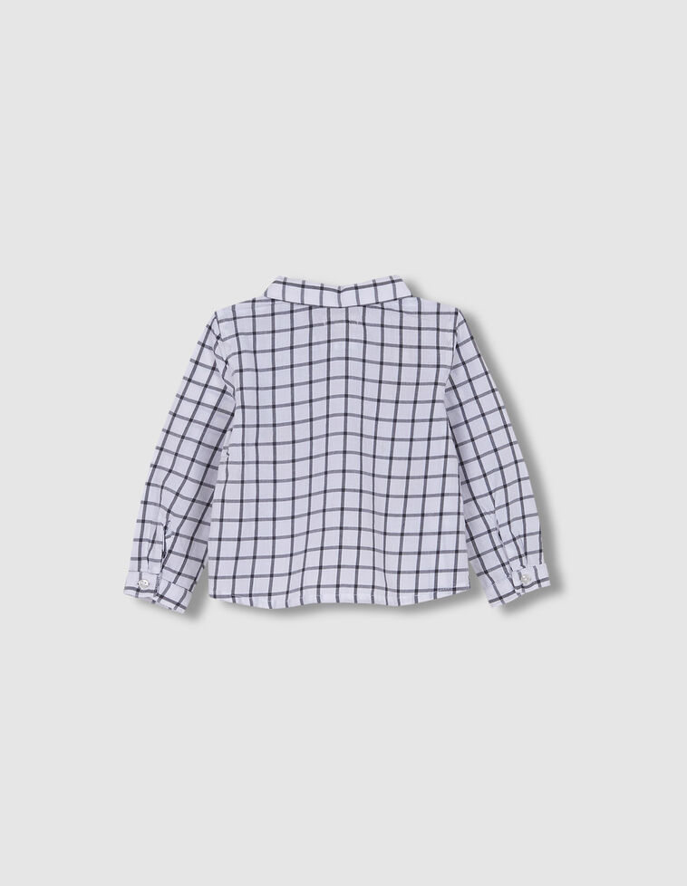 Camisa Cuadros Cuello Bebe Petroleo