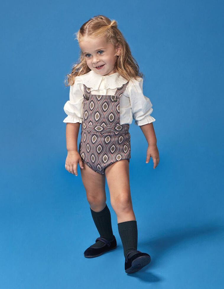 Peto de sarga estampado morado