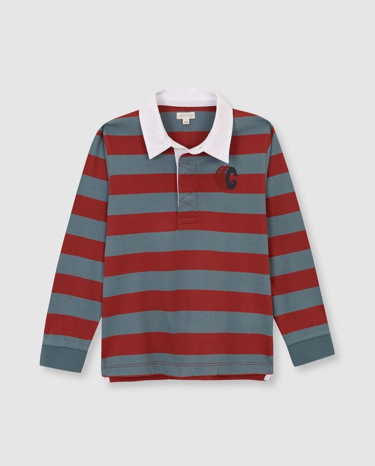 Polo de rayas verde ni&ntilde;o