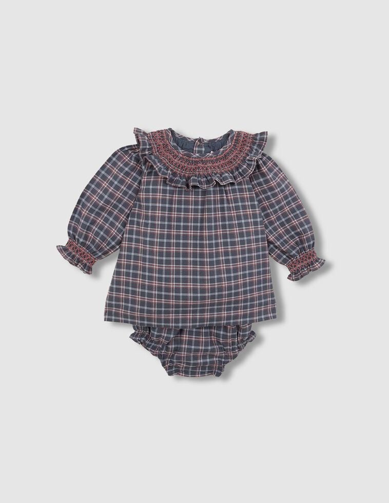 Vestido de cuadro verde