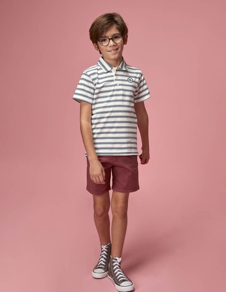 Pantalón chino corto rosa