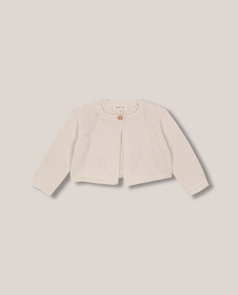 Chaqueta de punto blanco