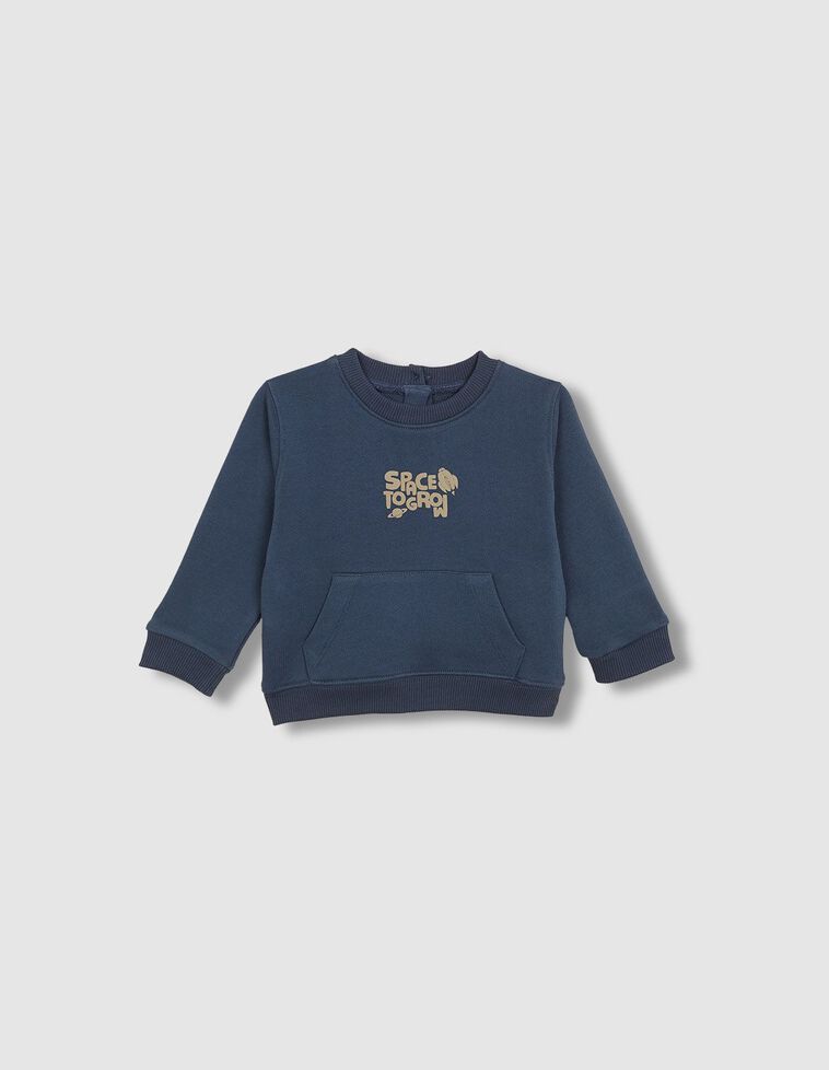Sudadera con print space verde