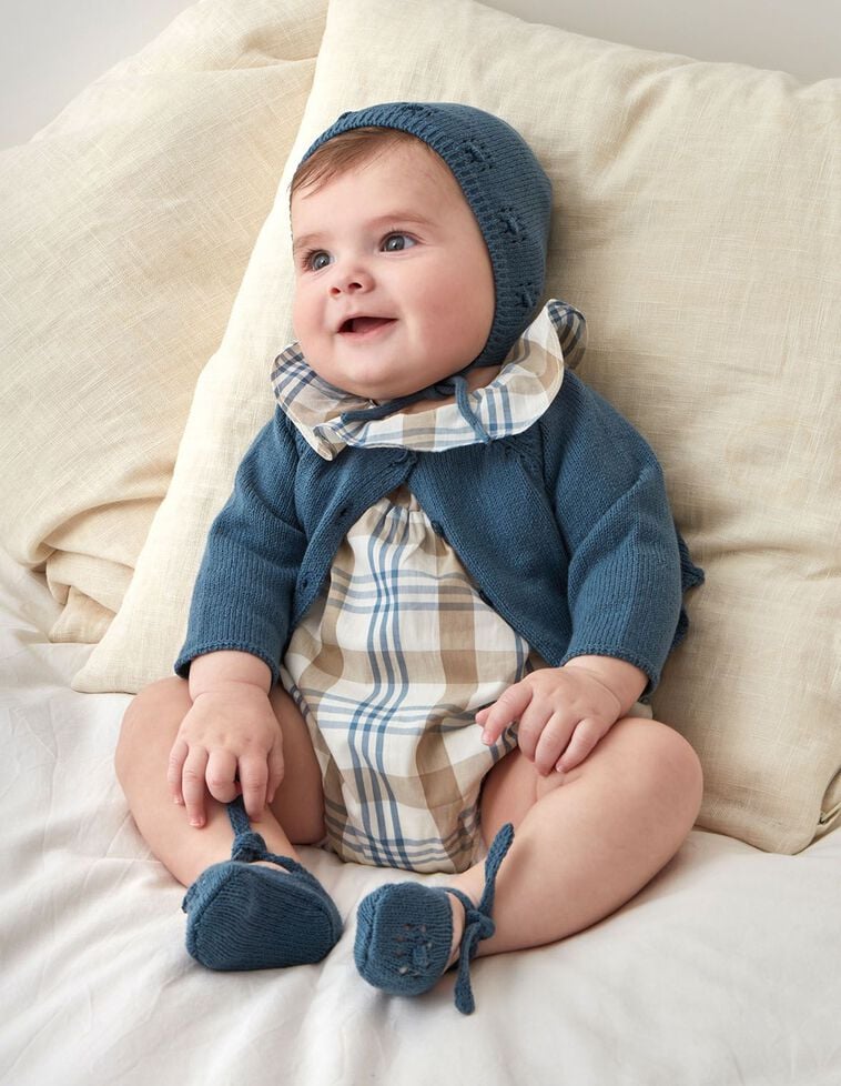 Chaqueta punto  azul claro