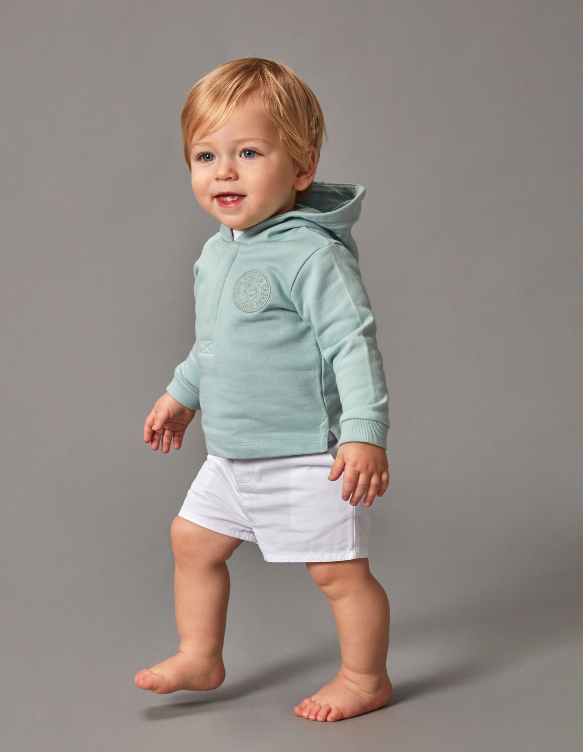 Sudadera con capucha turquesa de Beb ni o Gocco