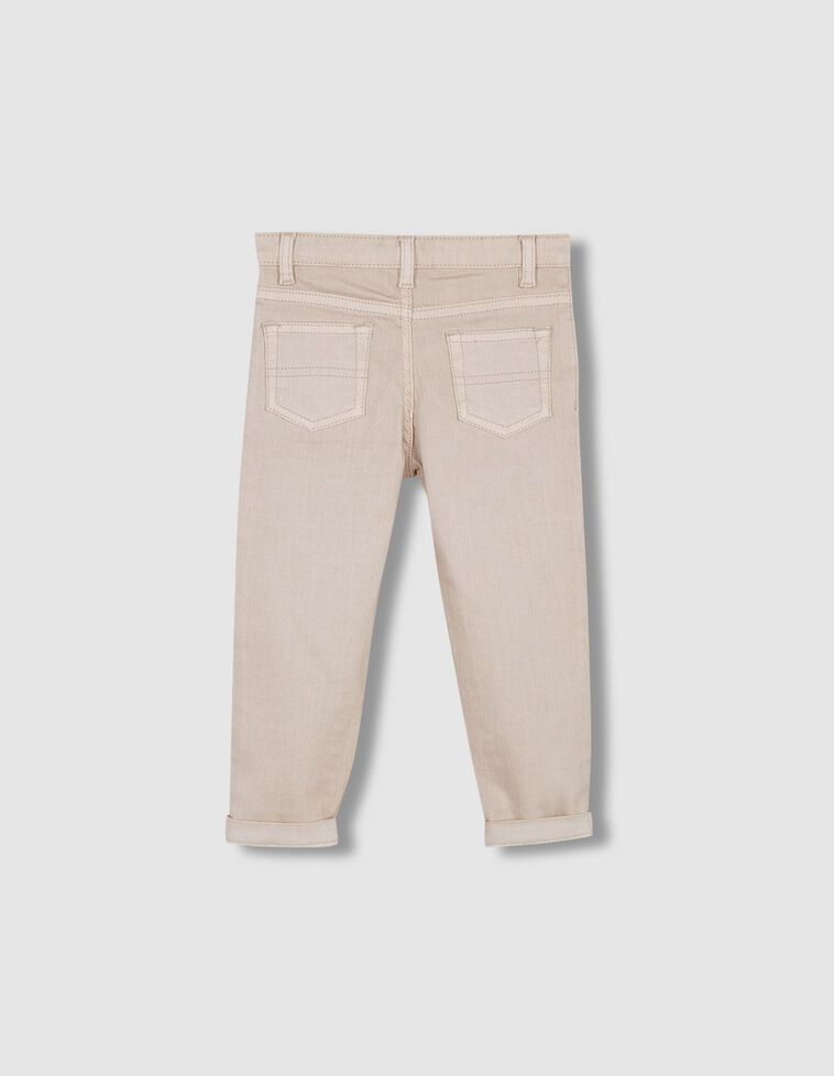 Pantalon  Cinco Bolsillos Sarga Marfil