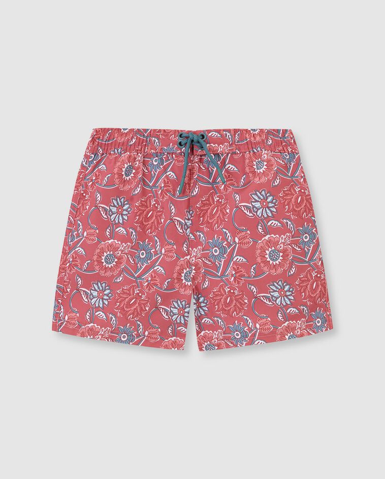 Ba&ntilde;ador estampado flores rosa