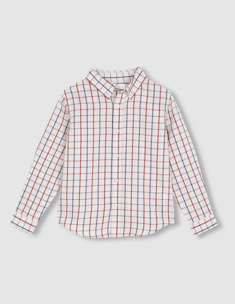 Camisa cuadros blanco