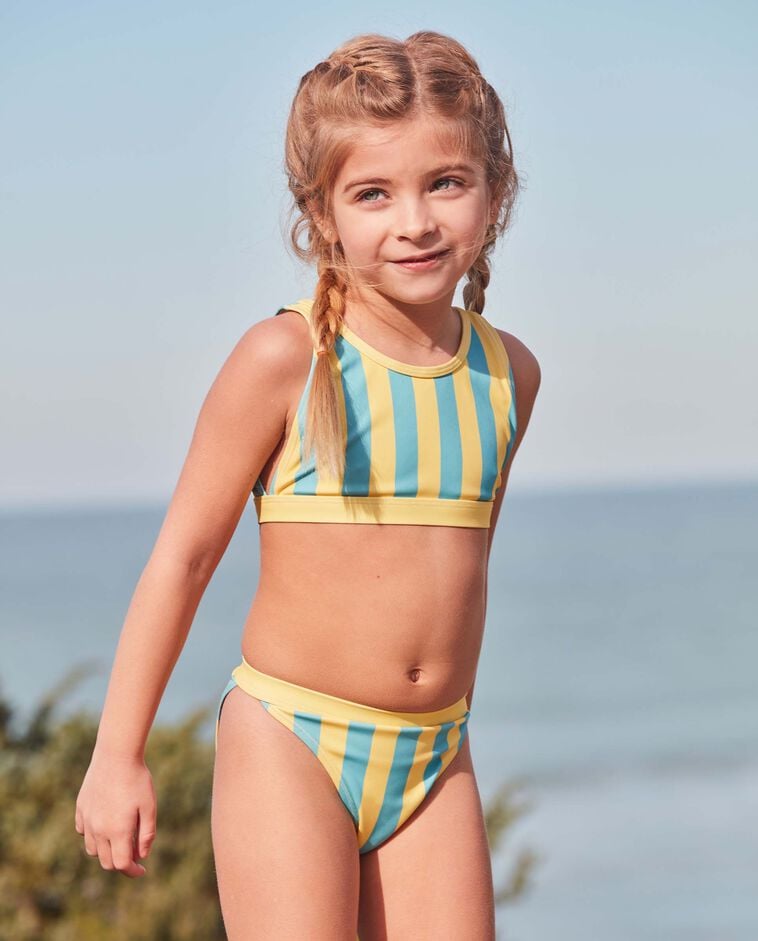 Bikini de rayas azul