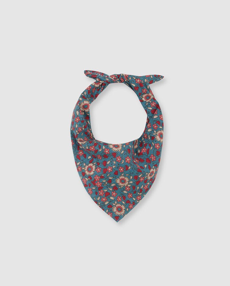 Fular con estampado azul