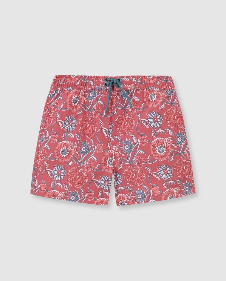 Ba&ntilde;ador estampado flores rosa