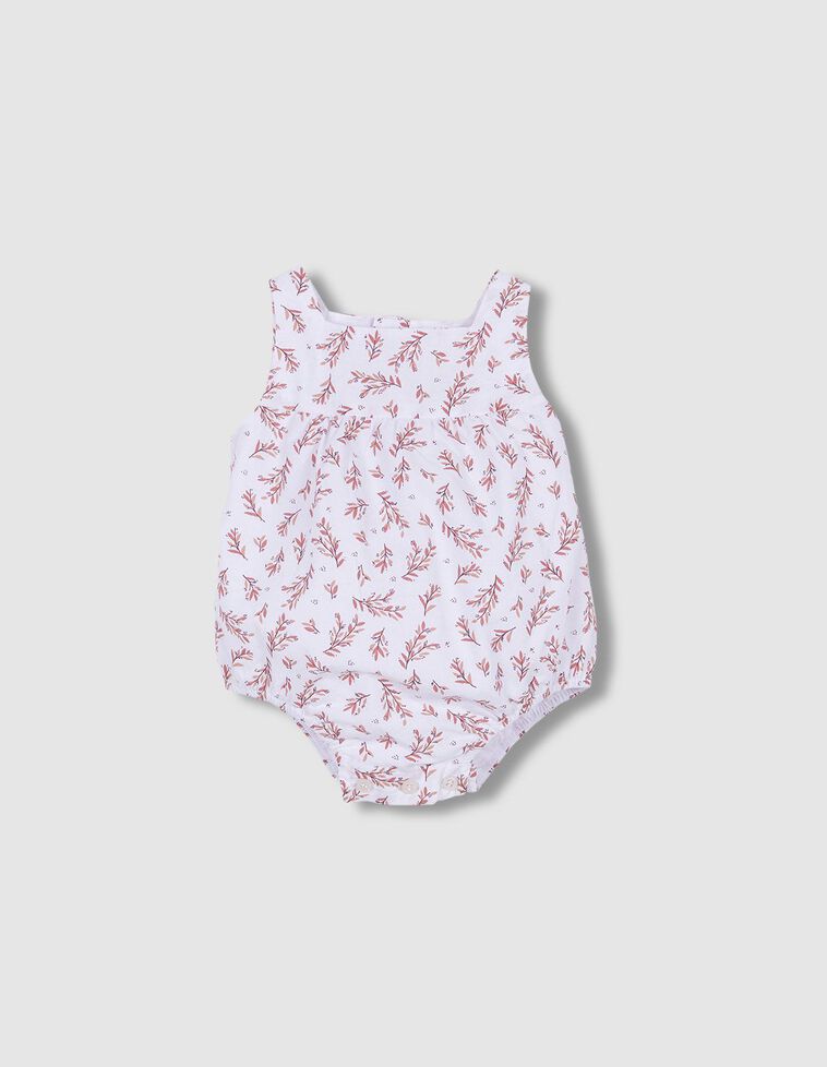  ranita estampado hojitas blanca