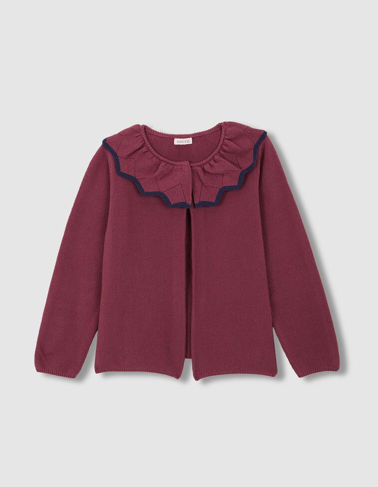 Chaqueta con cuello grande con contraste