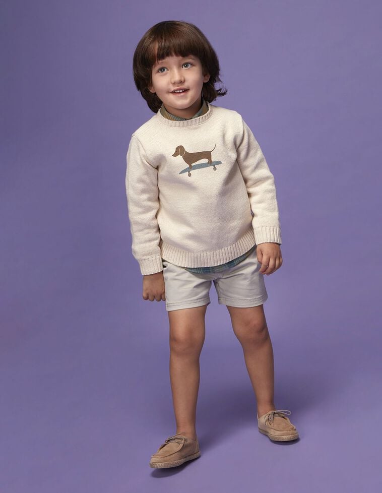 pantalón con cinturilla elástica gris