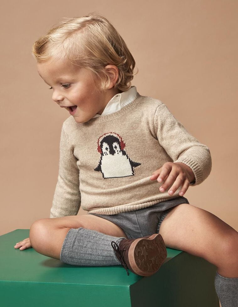 Jersey pingüino beige