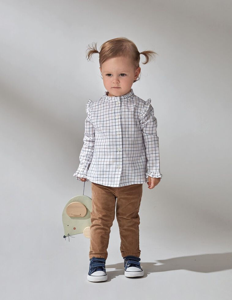 Pantalón de pana cintura regulable camel | | Gocco