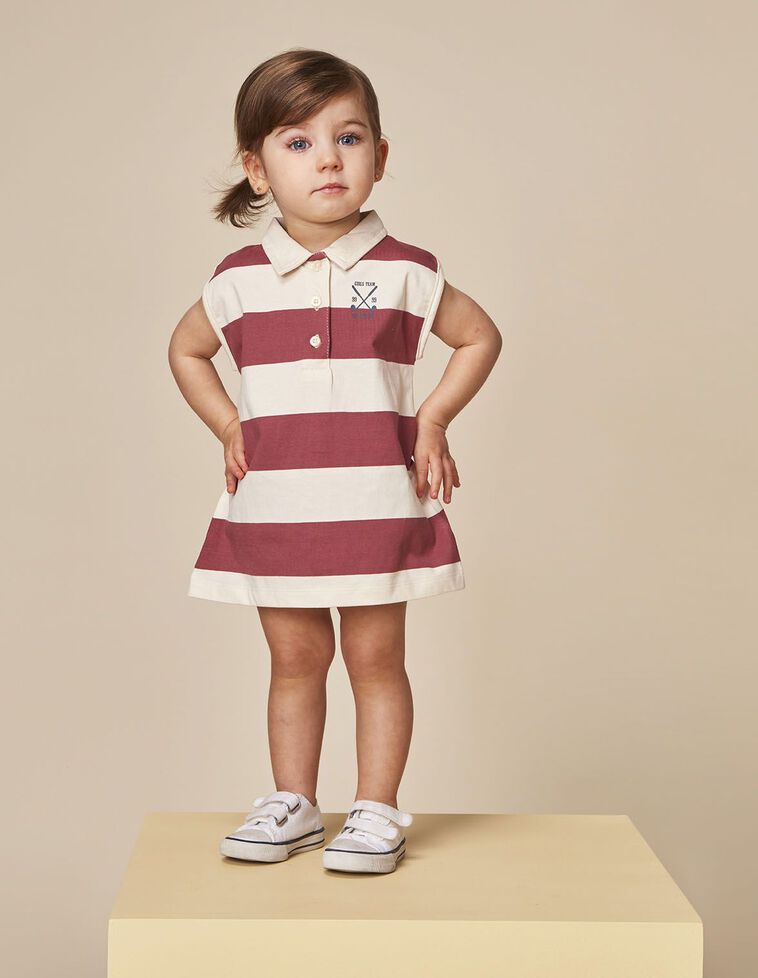 Vestido polo de rayas