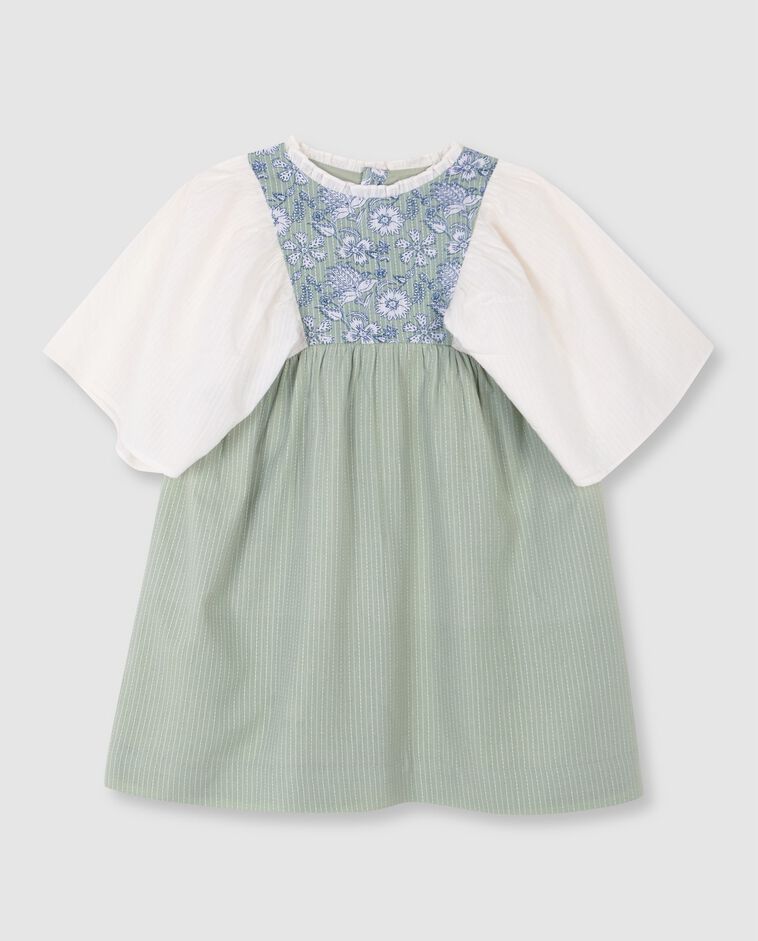 Vestido canes&uacute; estampado verde