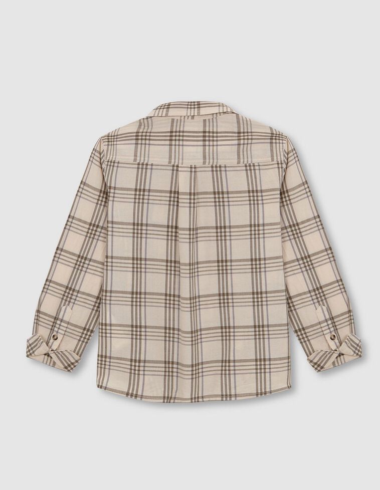 Camisa Cuadros  Crudo