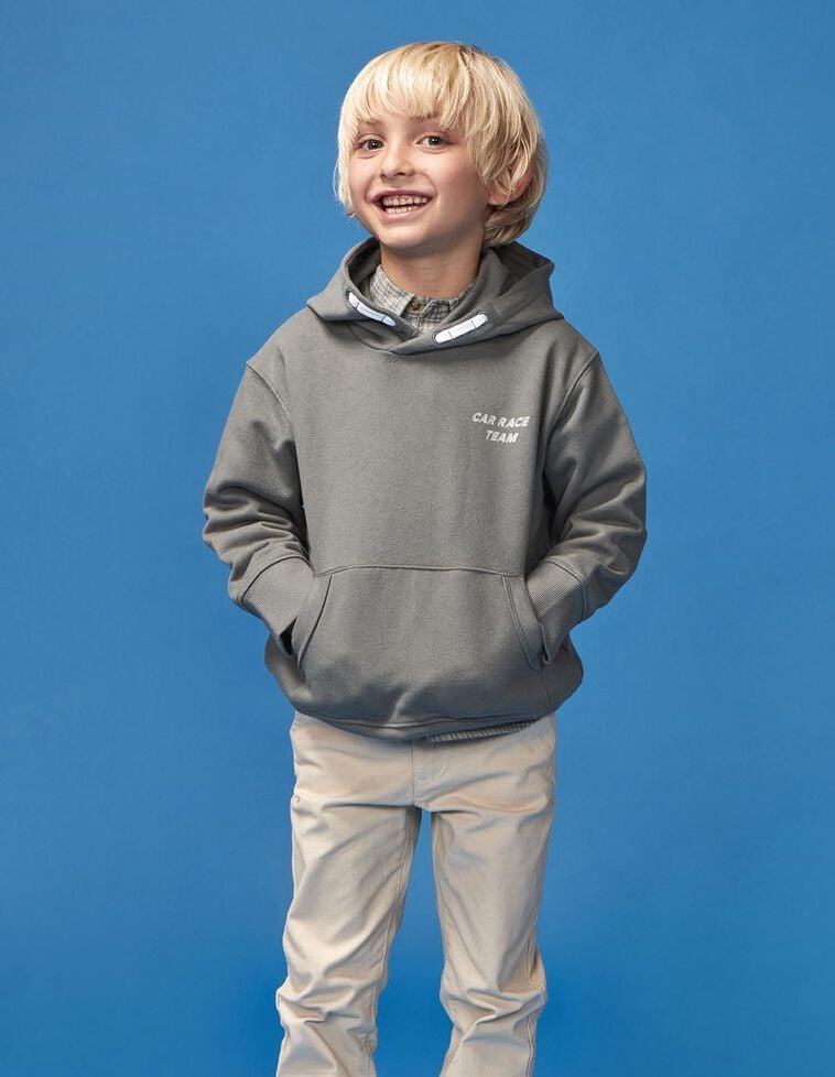 Sudadera print coche verde oscuro