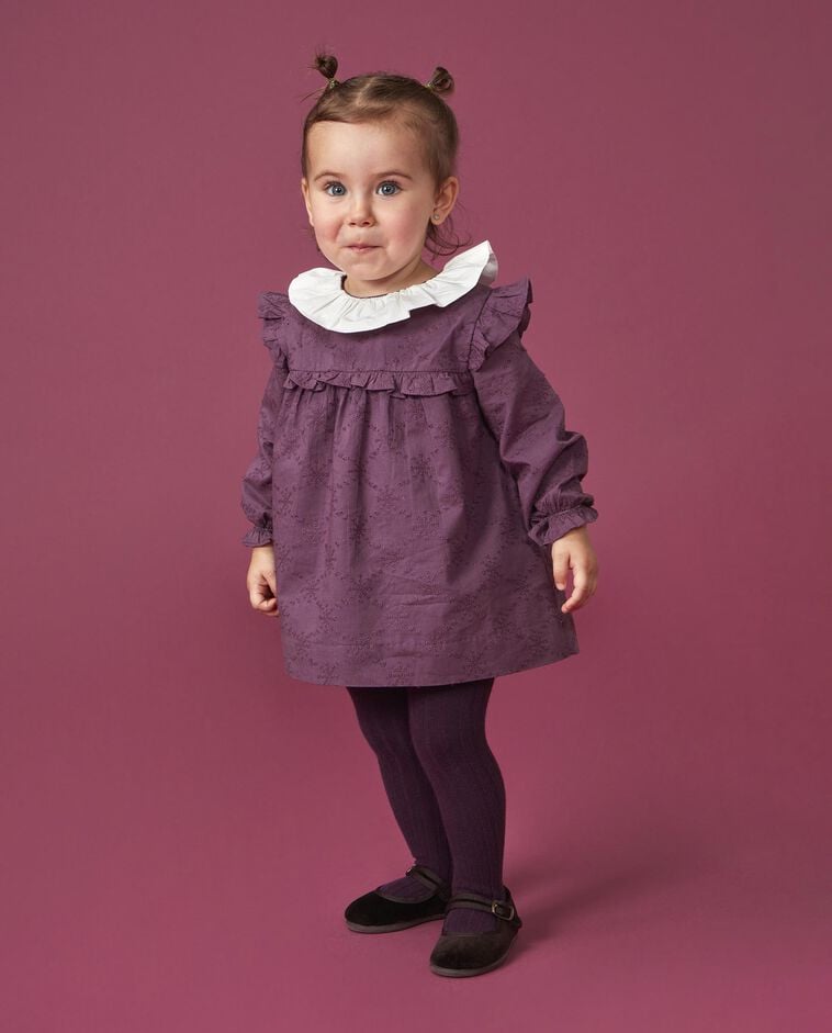 Vestido openwork morado beb&eacute;