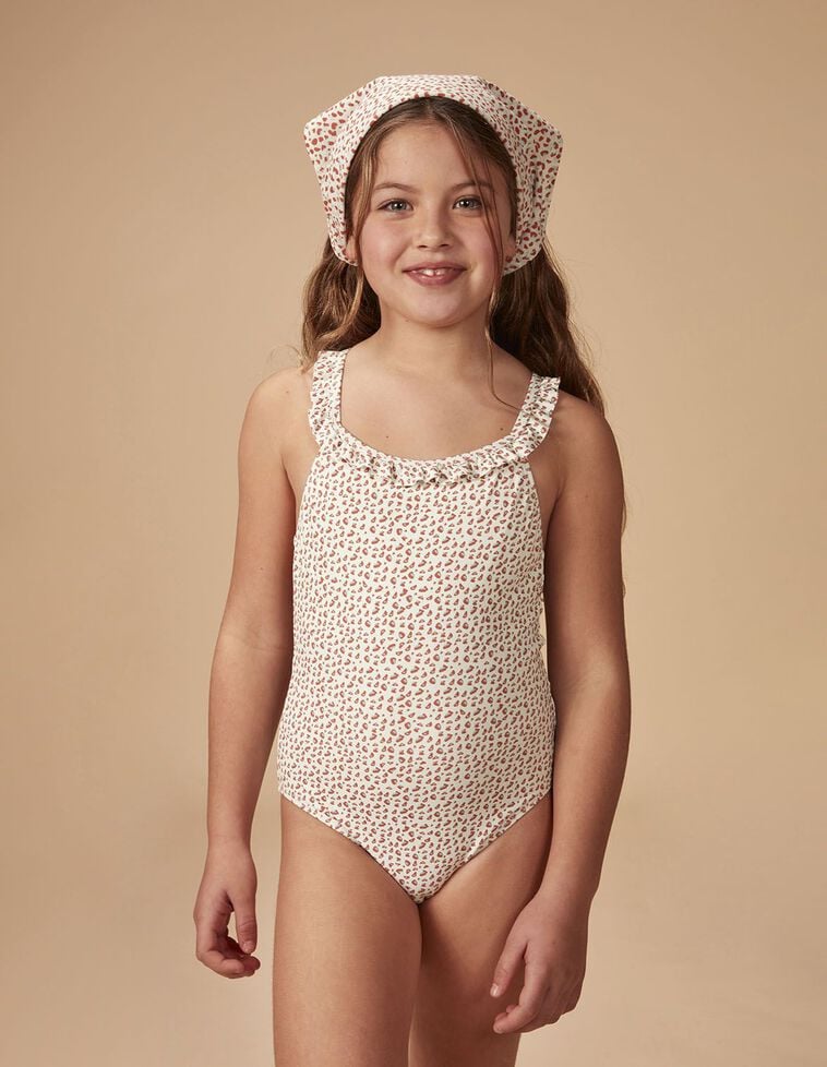 Fular con estampado animal rosa