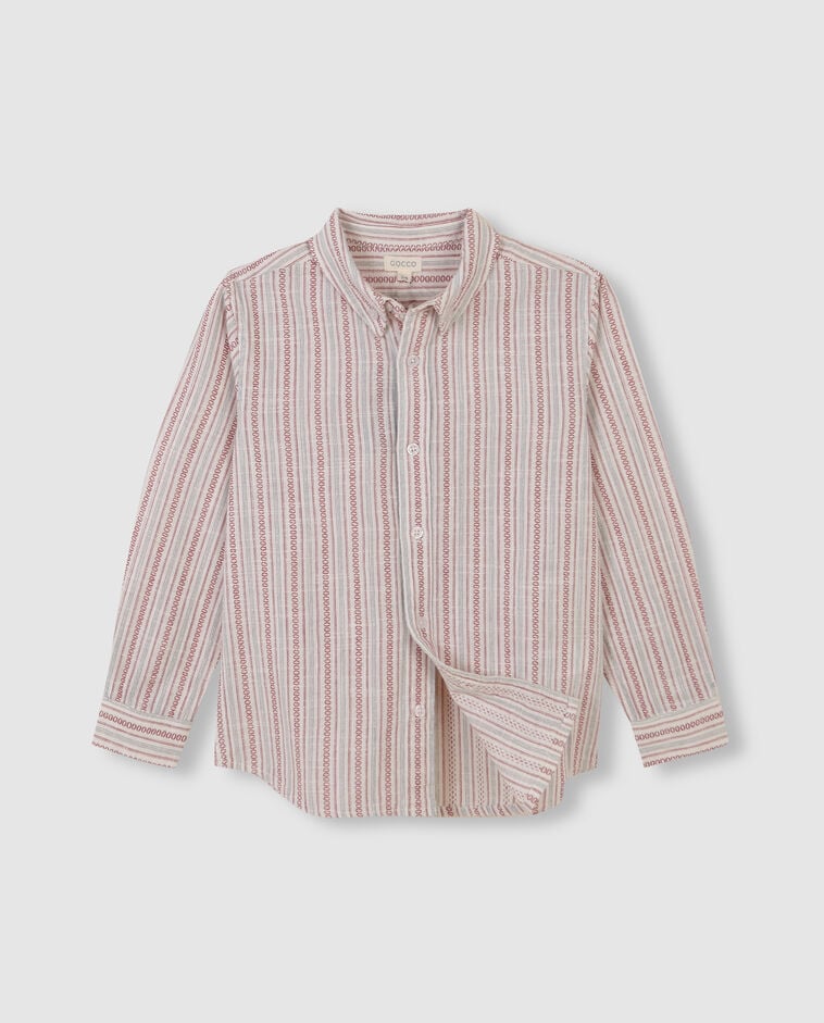 Camisa de rayas blanco ni&ntilde;o