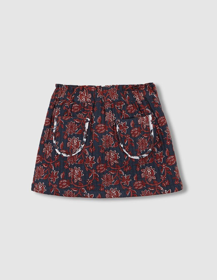 Falda acolchada verde