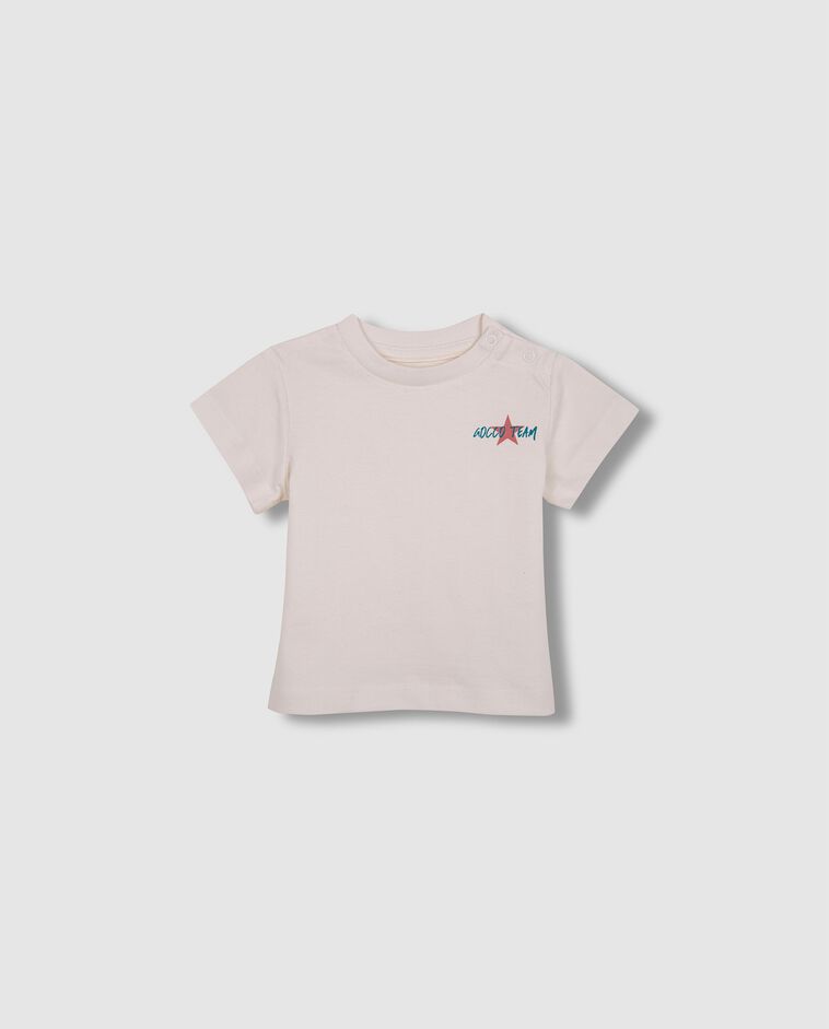 Camiseta con print blanco