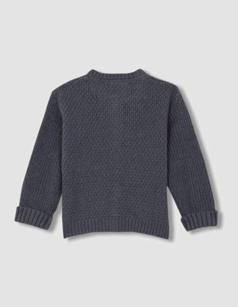 Chaqueta Cambio De Punto  Gris Melange